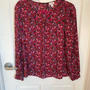 J Crew floral blouse in size small